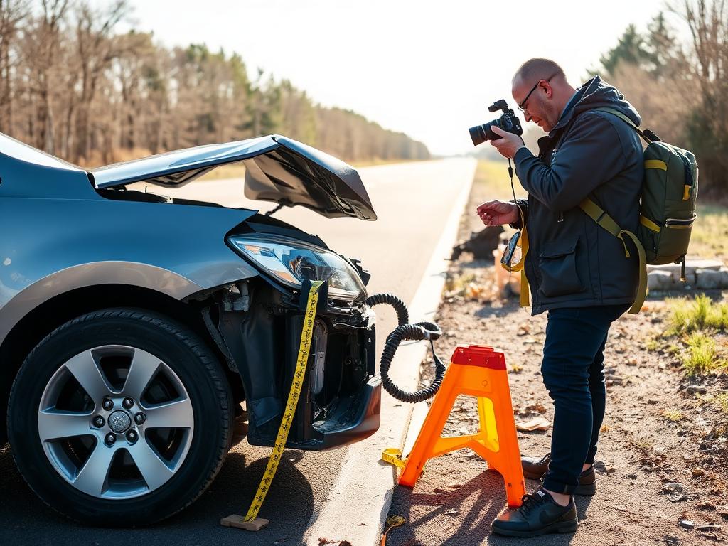 Beweissicherung direkt nach dem Unfall